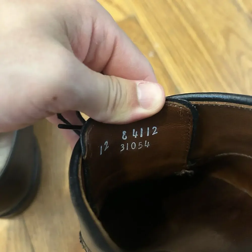 Allen Edmonds New Orleans Woven Black Leather Oxford Shoes Size 12